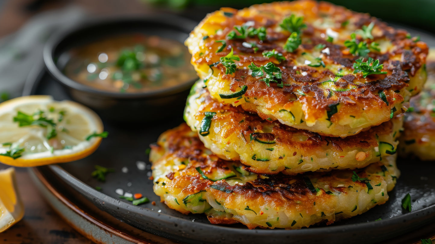 Healthy Cheesy Zucchini Fritters