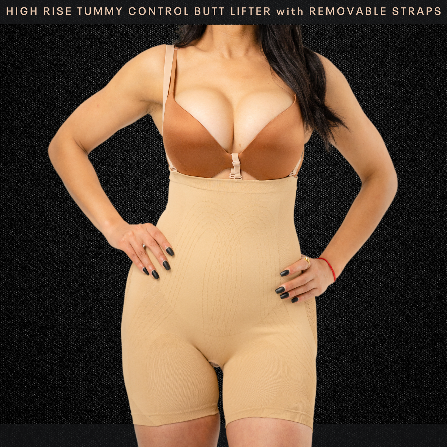 High Rise Tummy Control Butt Lifter (removable straps)