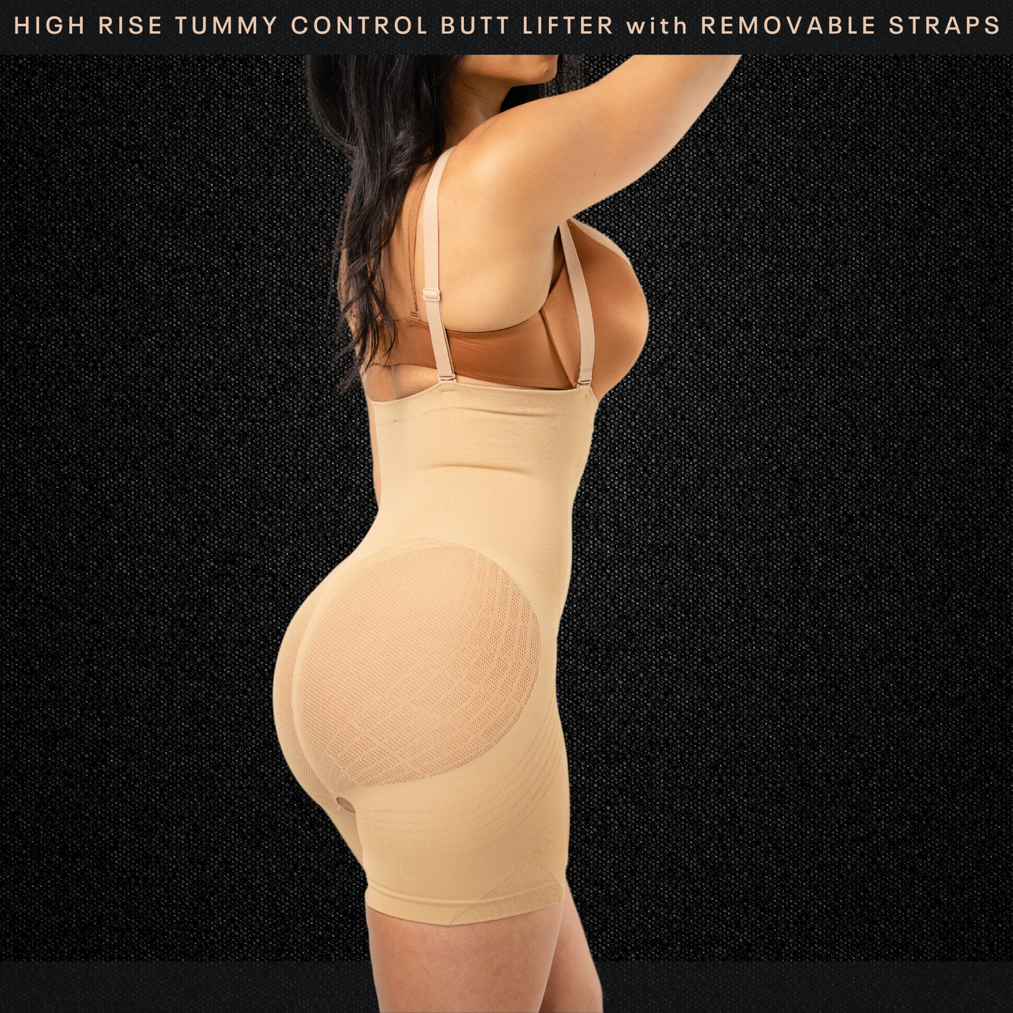 High Rise Tummy Control Butt Lifter (removable straps)