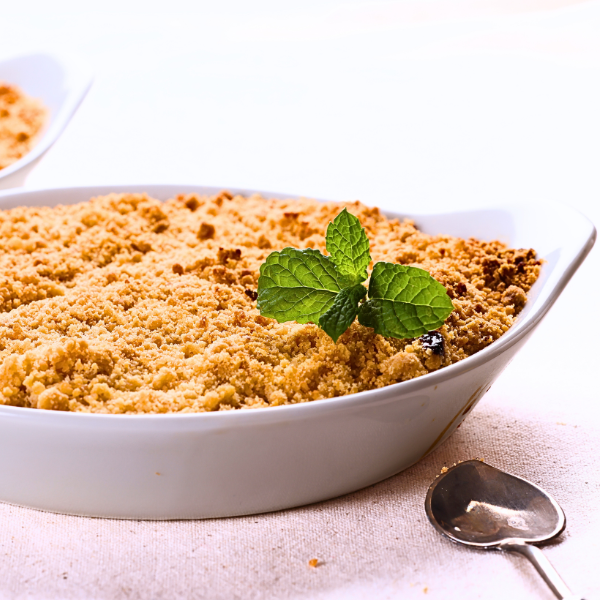 Healthy Protein Apple Crumble