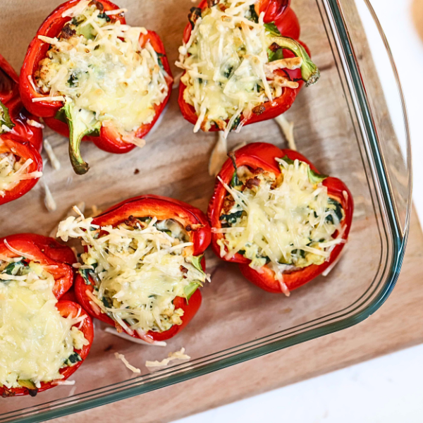 Egg and Turkey Stuffed Peppers